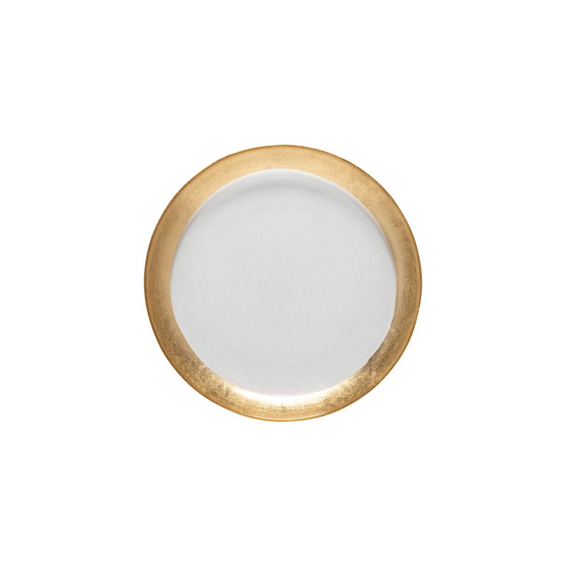 Camilla Gold Band Glass Salad Plate