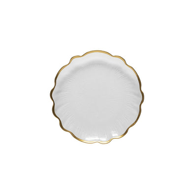 Francesca Scallop Glass Salad Plate