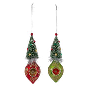 Retro Tree Tear Drop Ornaments