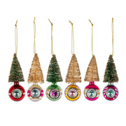 Mini Retro Tree Ornaments (s/6)