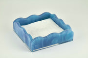 Lucite Marbelized Cocktail Napkin Tray