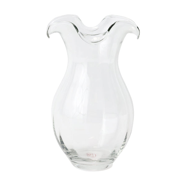 Hibiscus Glass Vertical Fluted Medium Vase