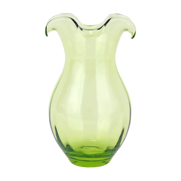 Hibiscus Glass Vertical Fluted Medium Vase