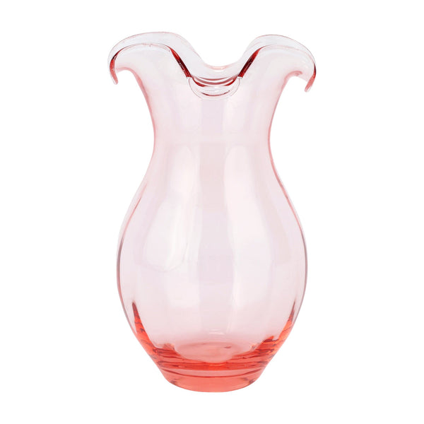 Hibiscus Glass Vertical Fluted Medium Vase