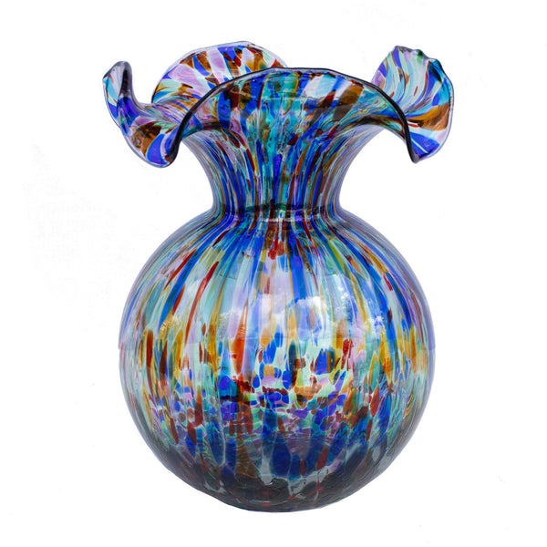Hibiscus Glass Medium Fluted Vase