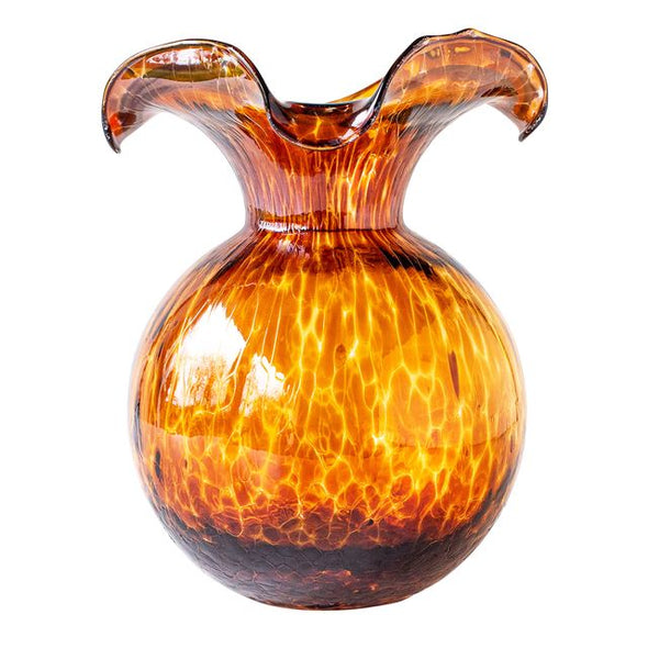 Hibiscus Tortoiseshell Medium Fluted Vase