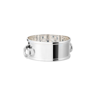 Hotel Silver Bottle Coaster / Bowl With Ring Handles