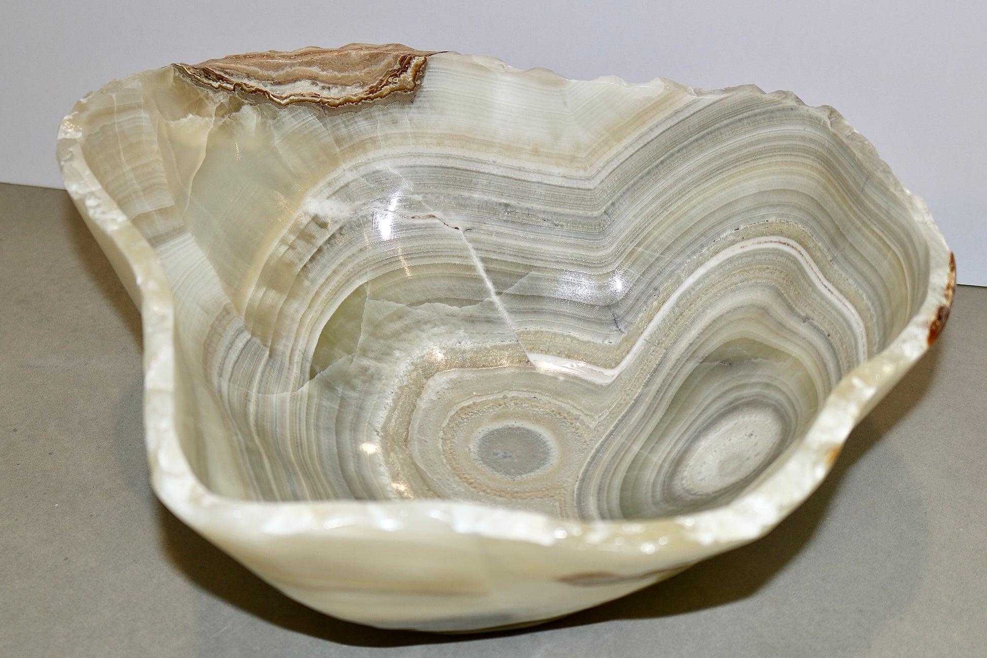 Gray Quartz Onyx Bowl Home Decor Verona Prive Inc   