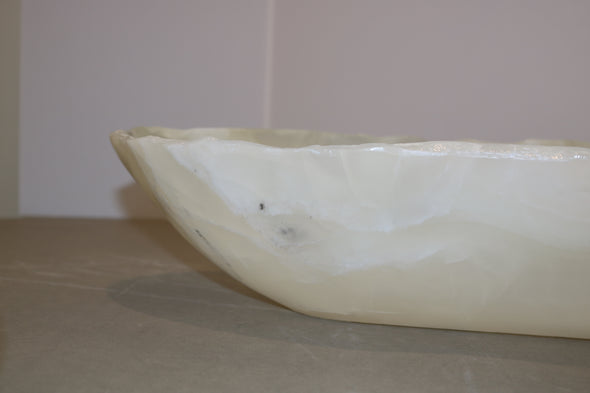 Crystalline Quartz Onyx Canoe