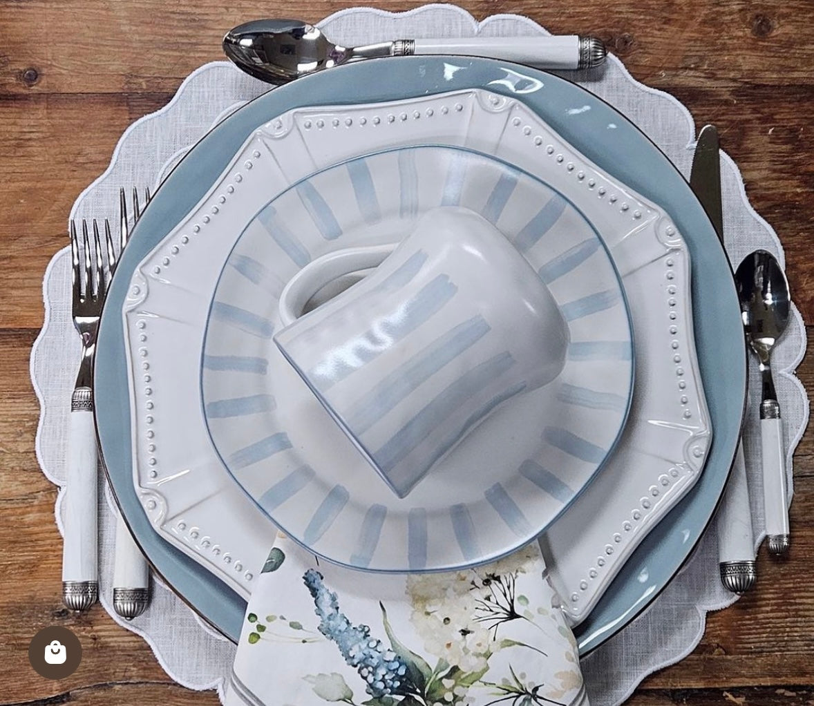 Azores Stripe Salad Set