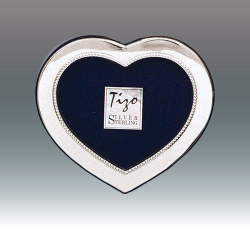 Sterling Frame Heart Beaded