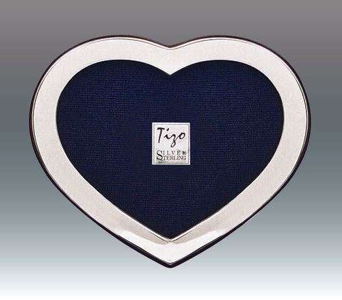 Sterling Frame Heart Plain
