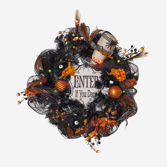 Enter if You Dare Halloween Wreath