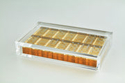 Lucite Domino Set Gold