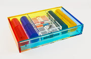 Acrylic Poker Set Multi Color