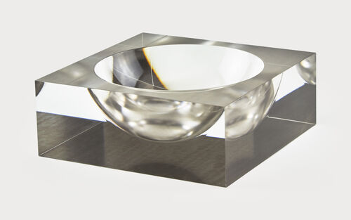 Lucite Bowl Silver