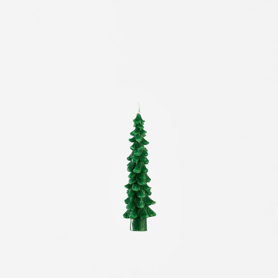 Green Tree Taper Candle