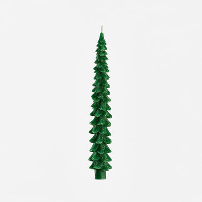 Green Tree Taper Candle