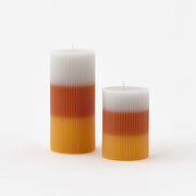 Candy Corn Pillar Candle