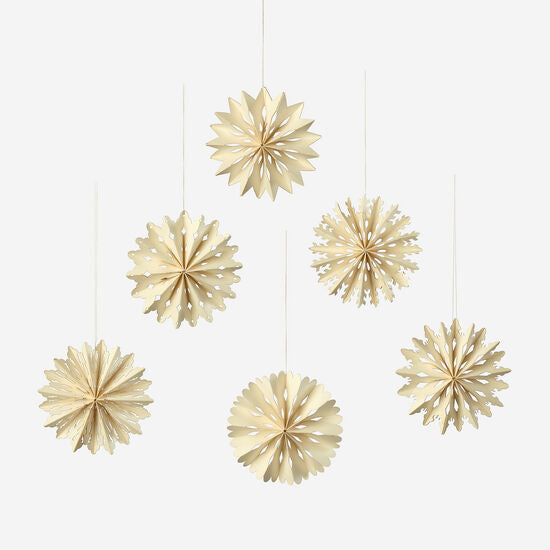 White Paper Snowflake Ornaments