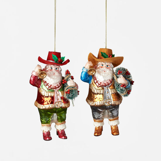 Cowboy Santa Ornament