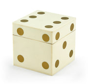 Bone Dice Box Gold