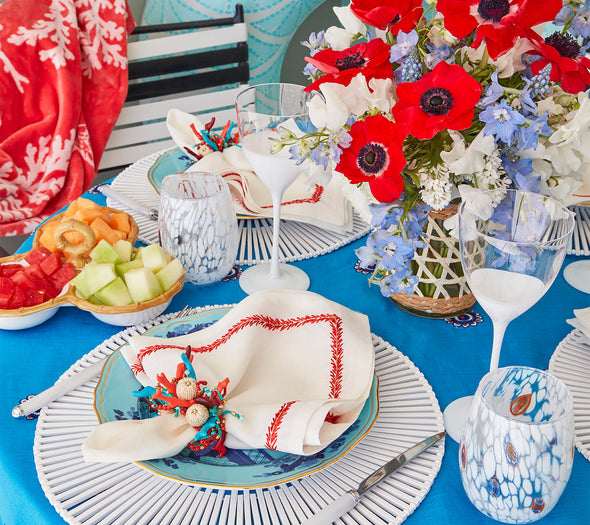 Coral Spray Napkin Ring