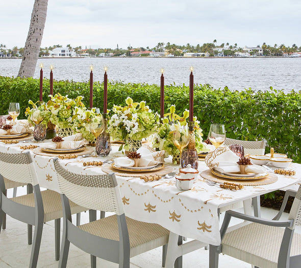 Embroidered Palm Tablecloth