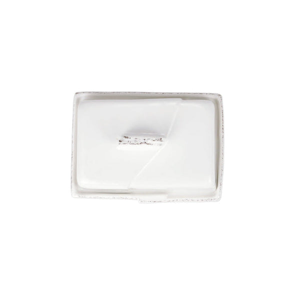 Lastra White Butter Dish*