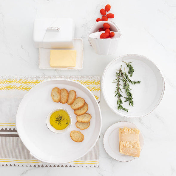 Lastra White Butter Dish*