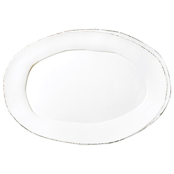 Lastra White Large Oval Platter*