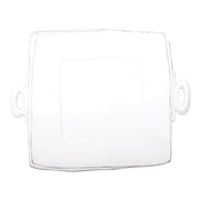 Lastra White Square Handled Platter