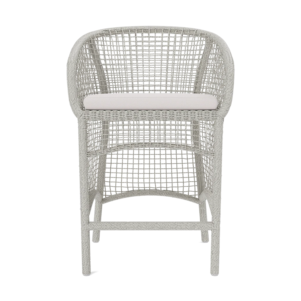 Helena Outdoor Counter Stool Furniture Made Goods Speckled White 22"W X 23"D X 37"H 