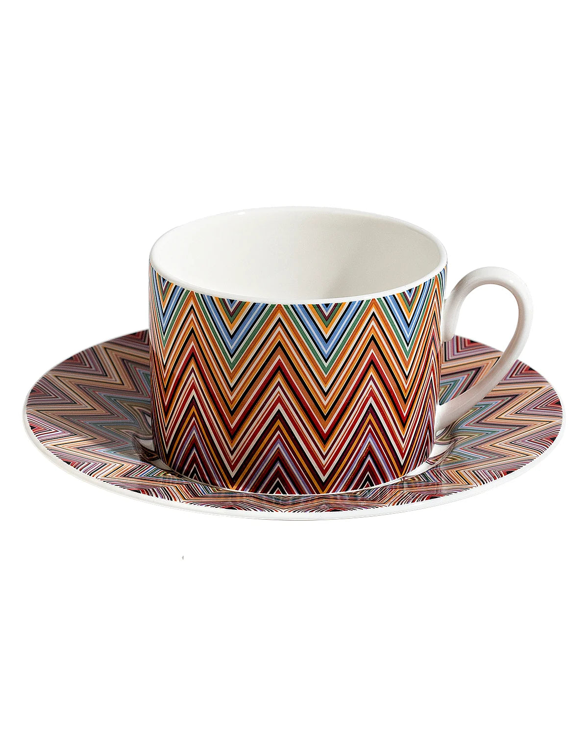 Missoni ZIG ZAG Jarris 156 Tea Cup & Saucer in Luxury Box (Set of 2)
