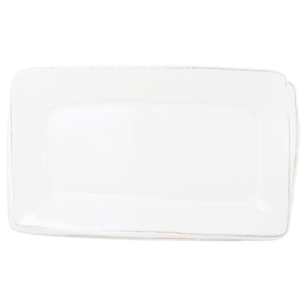 Lastra Melamine White Rectangular Platter