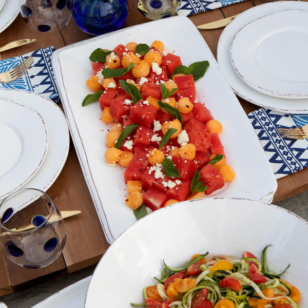 Lastra Melamine White Rectangular Platter