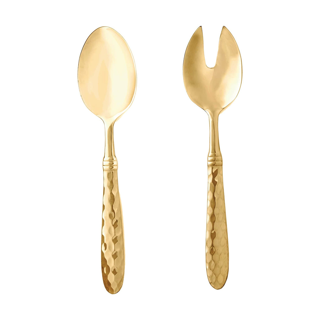 Martellato Salad Serving Set Tabletop Vietri Gold  