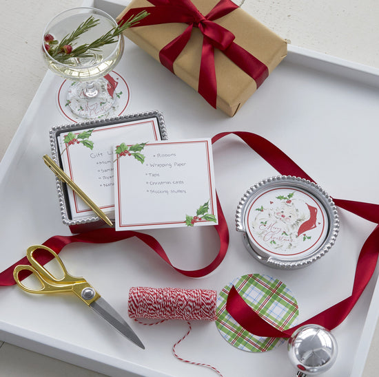 Holly Berry Beaded Note Pad Set