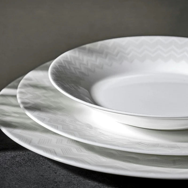 Missoni ZIG ZAG White Dinner Plates (set of 2)