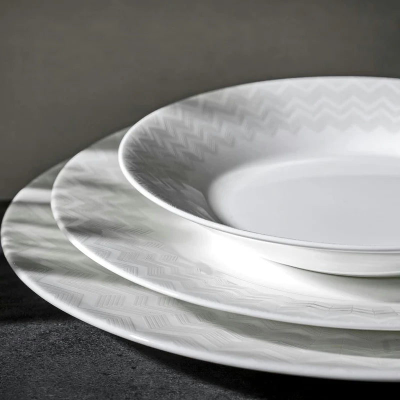 Missoni ZIG ZAG White Soup Plates (set of 6)