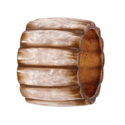 Pearlized Fence Napkin Ring Table Linens Bodrum Set of 4  