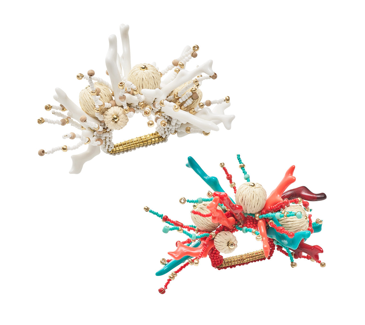 Coral Spray Napkin Ring