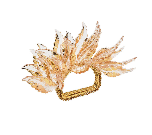Gilded Leaves Napkin Ring