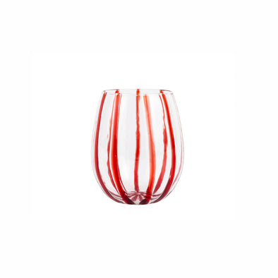 Nuovo Stripe Stemless Wine Glass