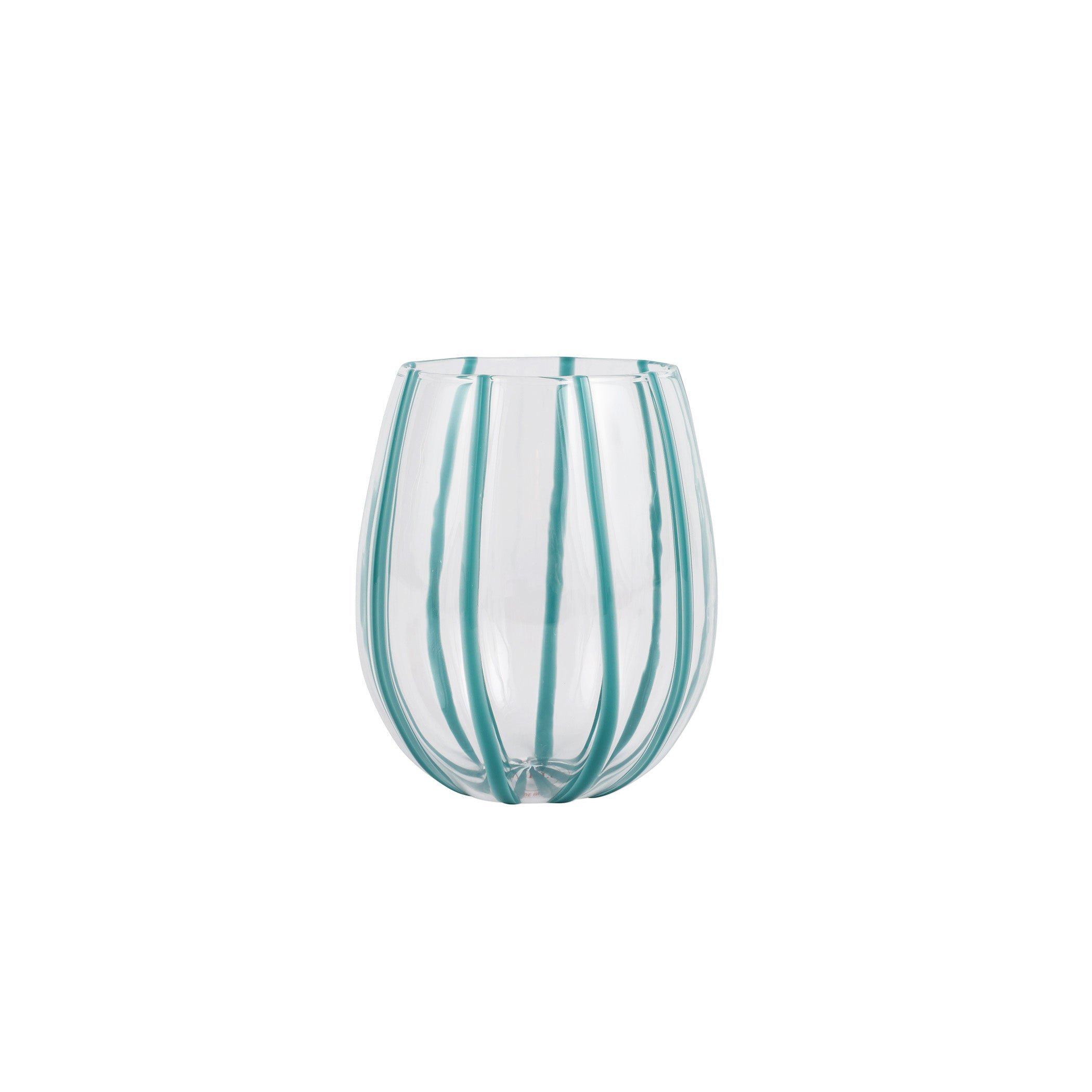 Nuovo Stripe Stemless Wine Glass Set
