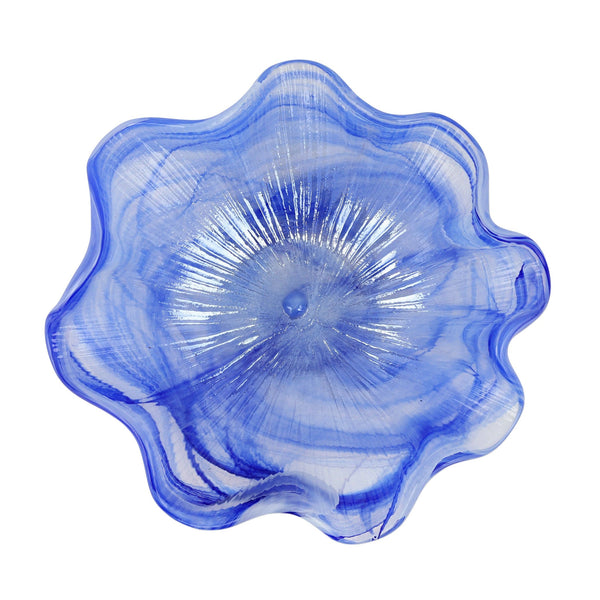 Onda Glass Ruffled Round Bowl
