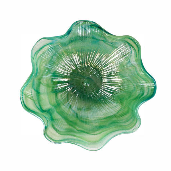 Onda Glass Ruffled Round Bowl