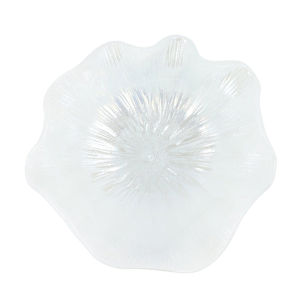 Onda Glass Ruffled Round Bowl