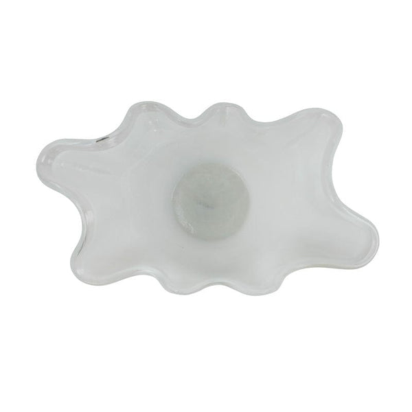 Onda Glass White Bowl