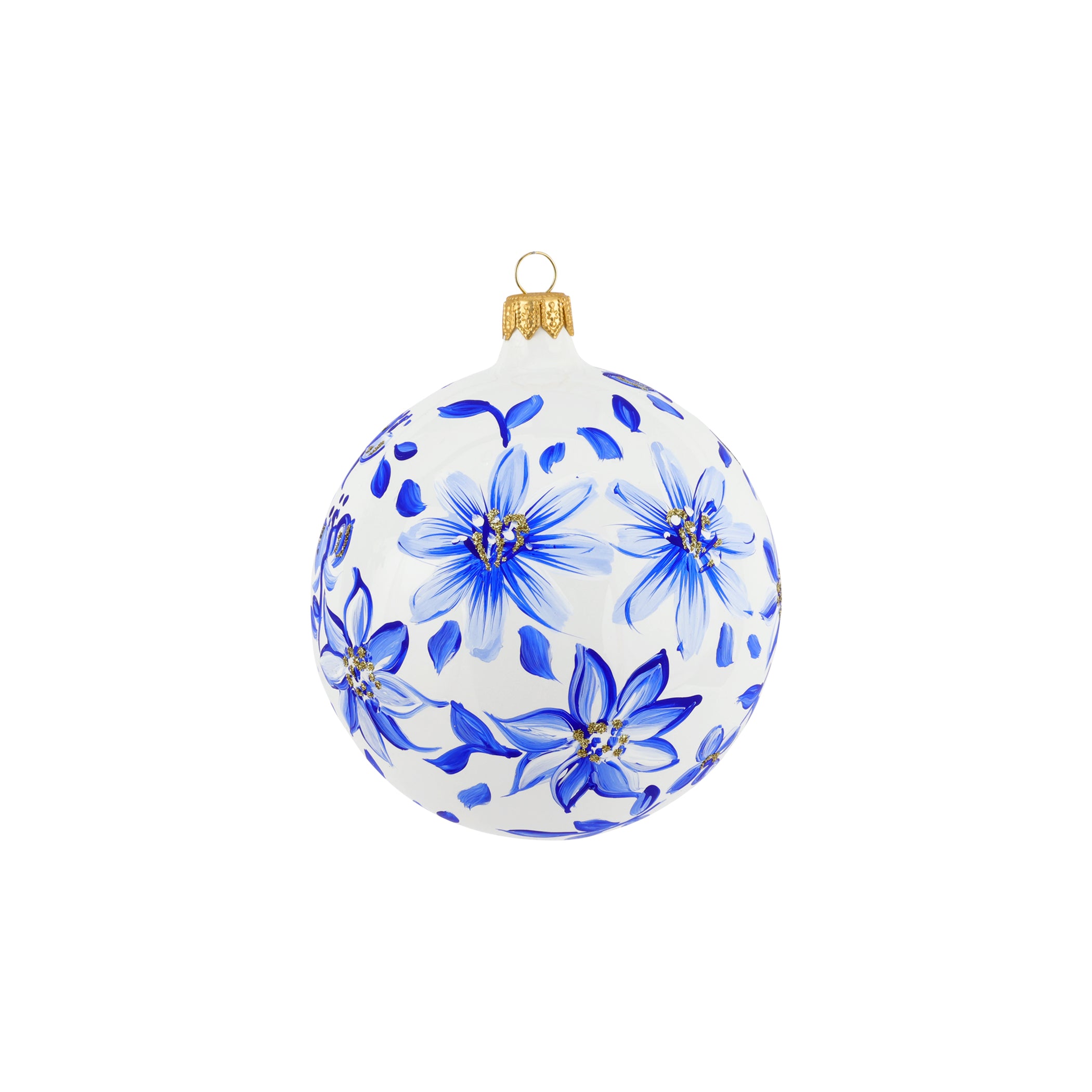 Blue and White Flowers Ornament